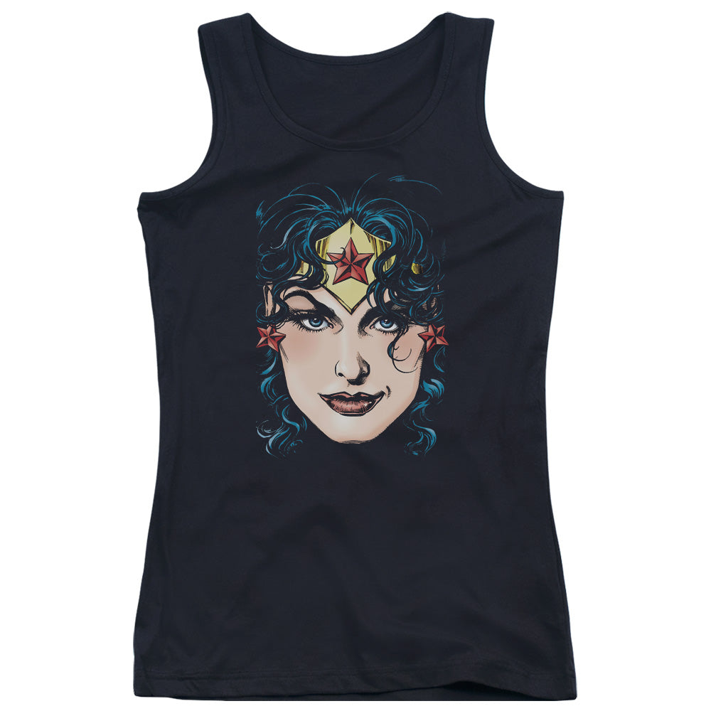 Dco Jla - Wonder Woman Head Juniors Tank Top