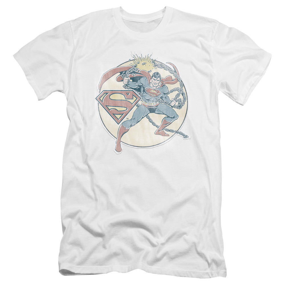 Dco - Retro Superman Iron On Premium Canvas Adult Slim Fit 30/1