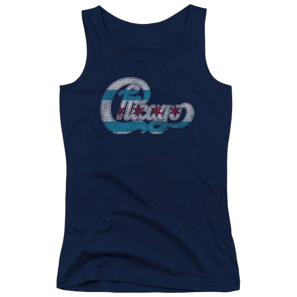 Chicago - Flag Logo Juniors Tank Top
