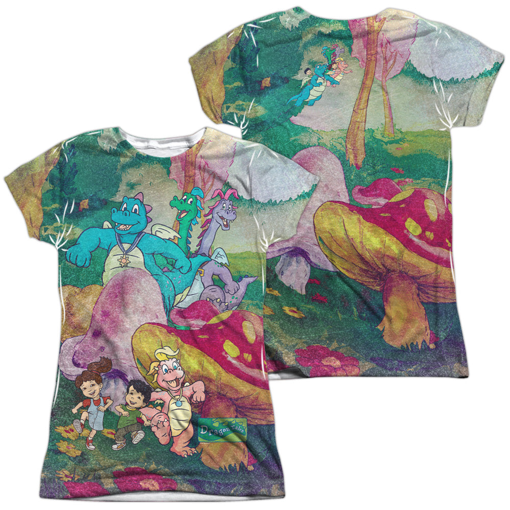 Dragon Tales - Mushroom Meadow (Front - Back Print) S/S Junior 100% Poly Crew