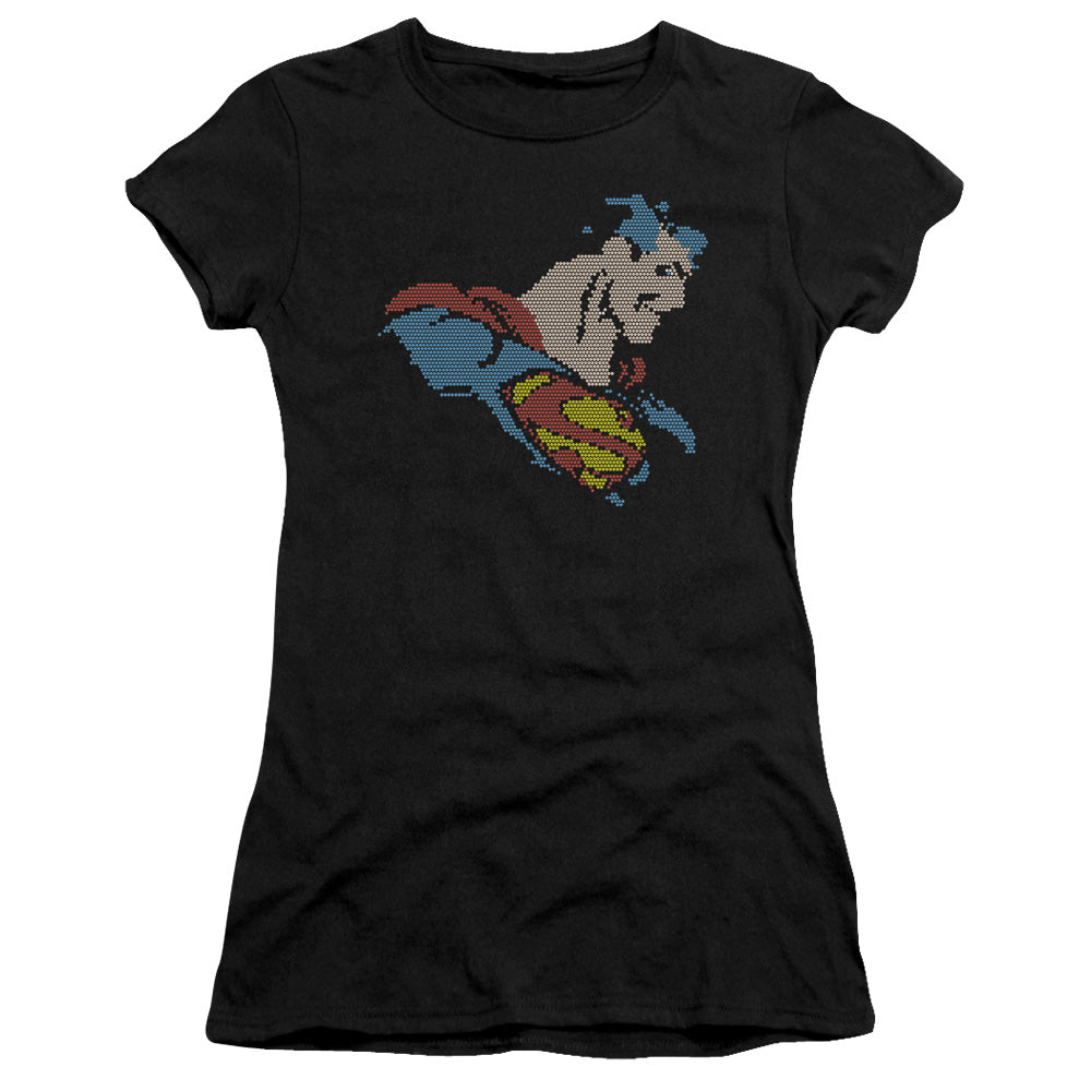 Dc - Lite Brite Superman Short Sleeve Junior Sheer