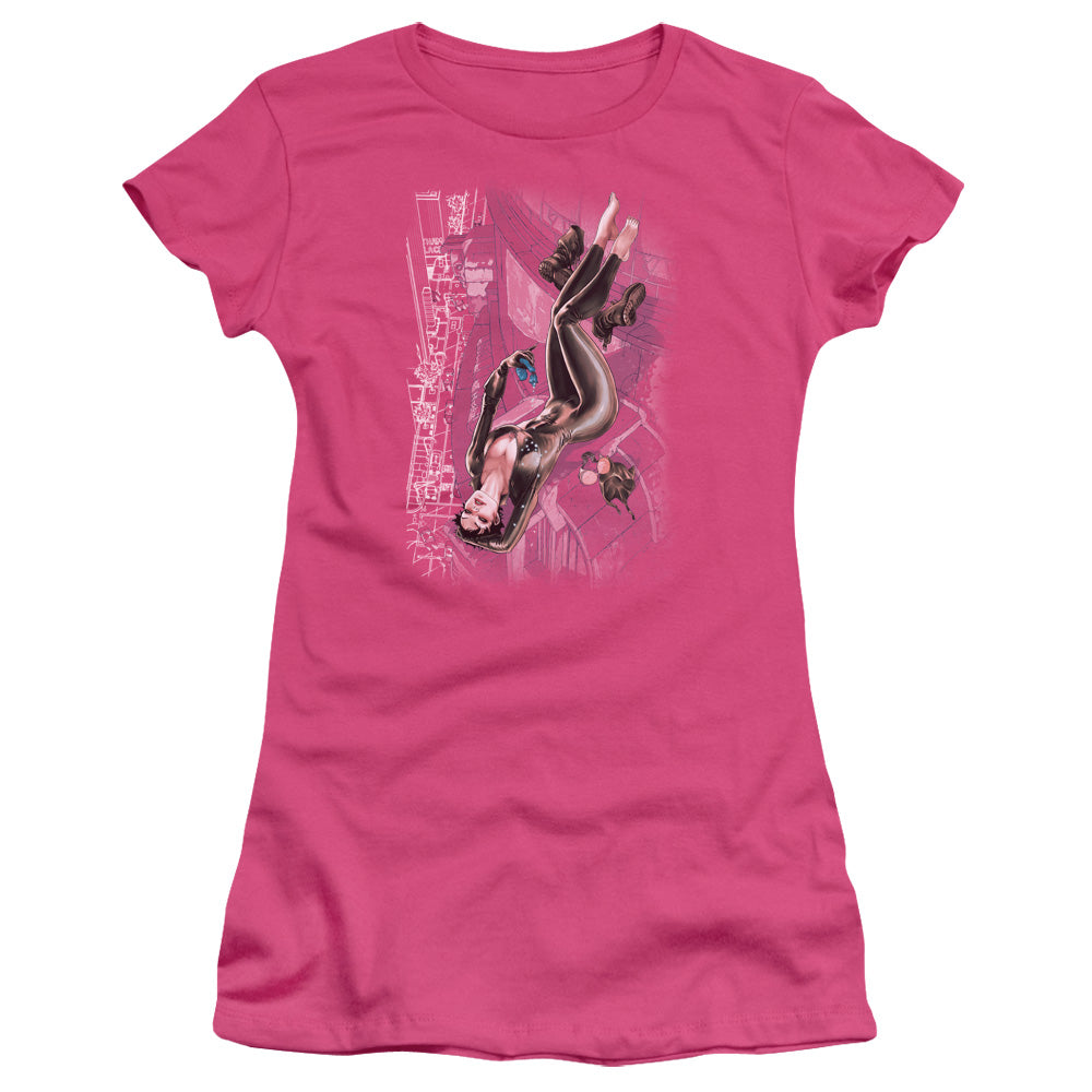 Jla - Catwoman #1 Short Sleeve Junior Sheer
