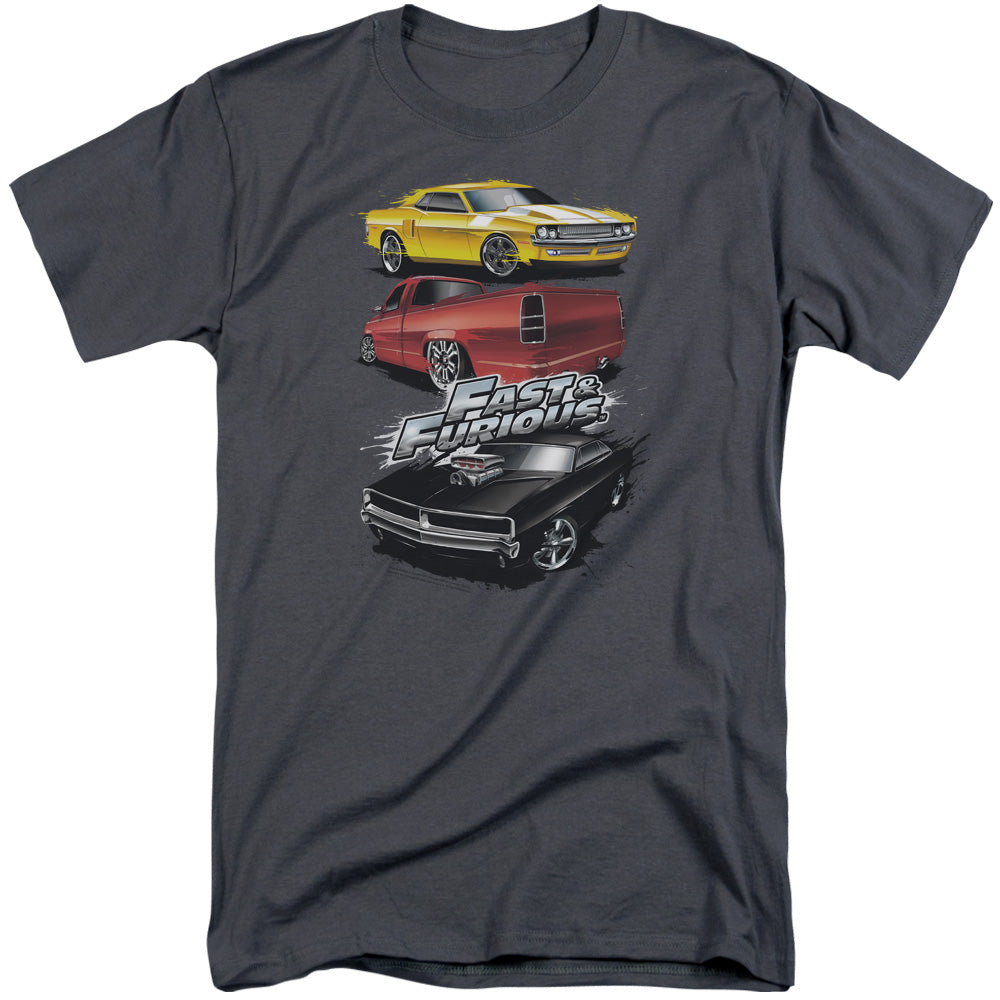 Fast And The Furious - Muscle Car Splatter Short Sleeve Adult Tall