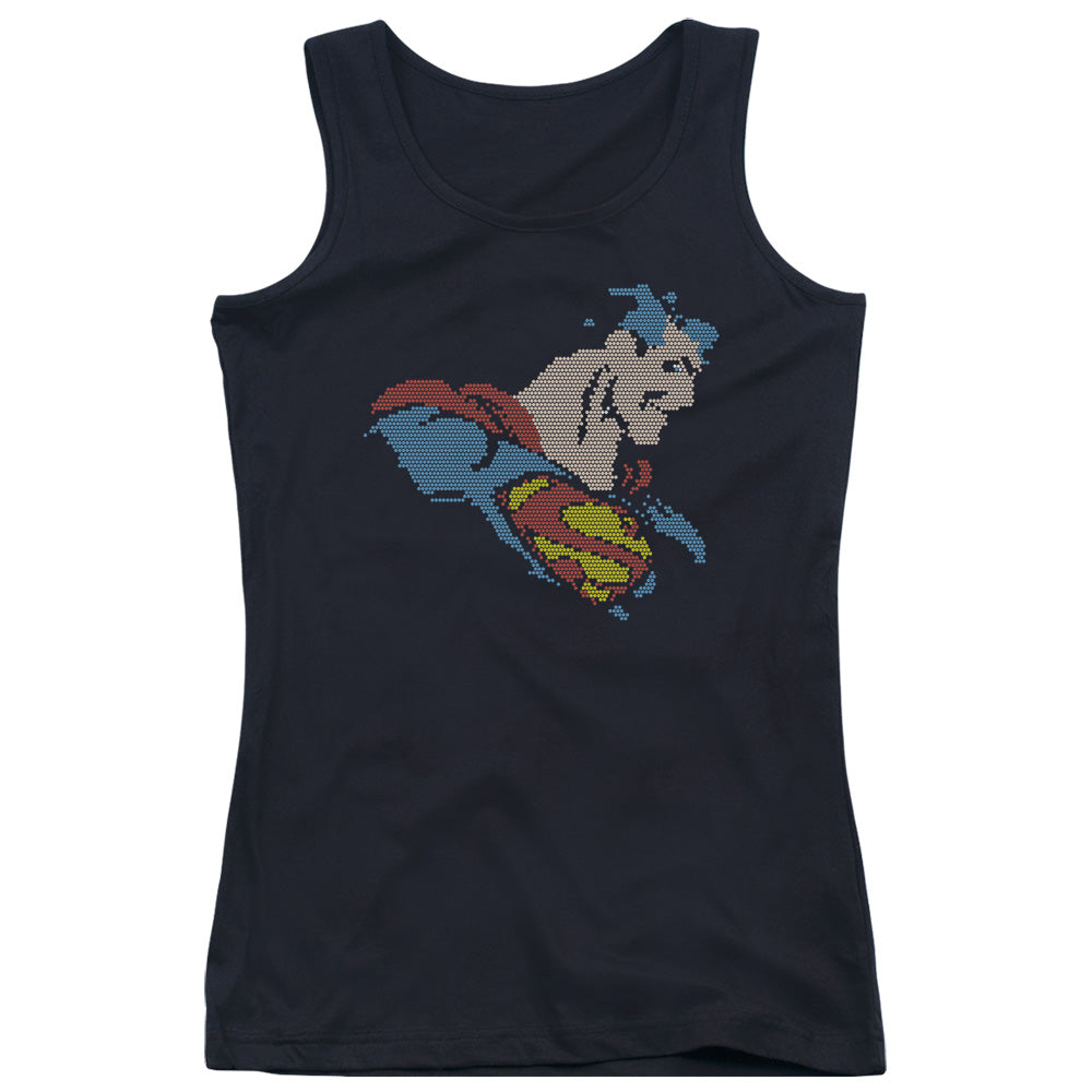 Dc - Lite Brite Superman Juniors Tank Top