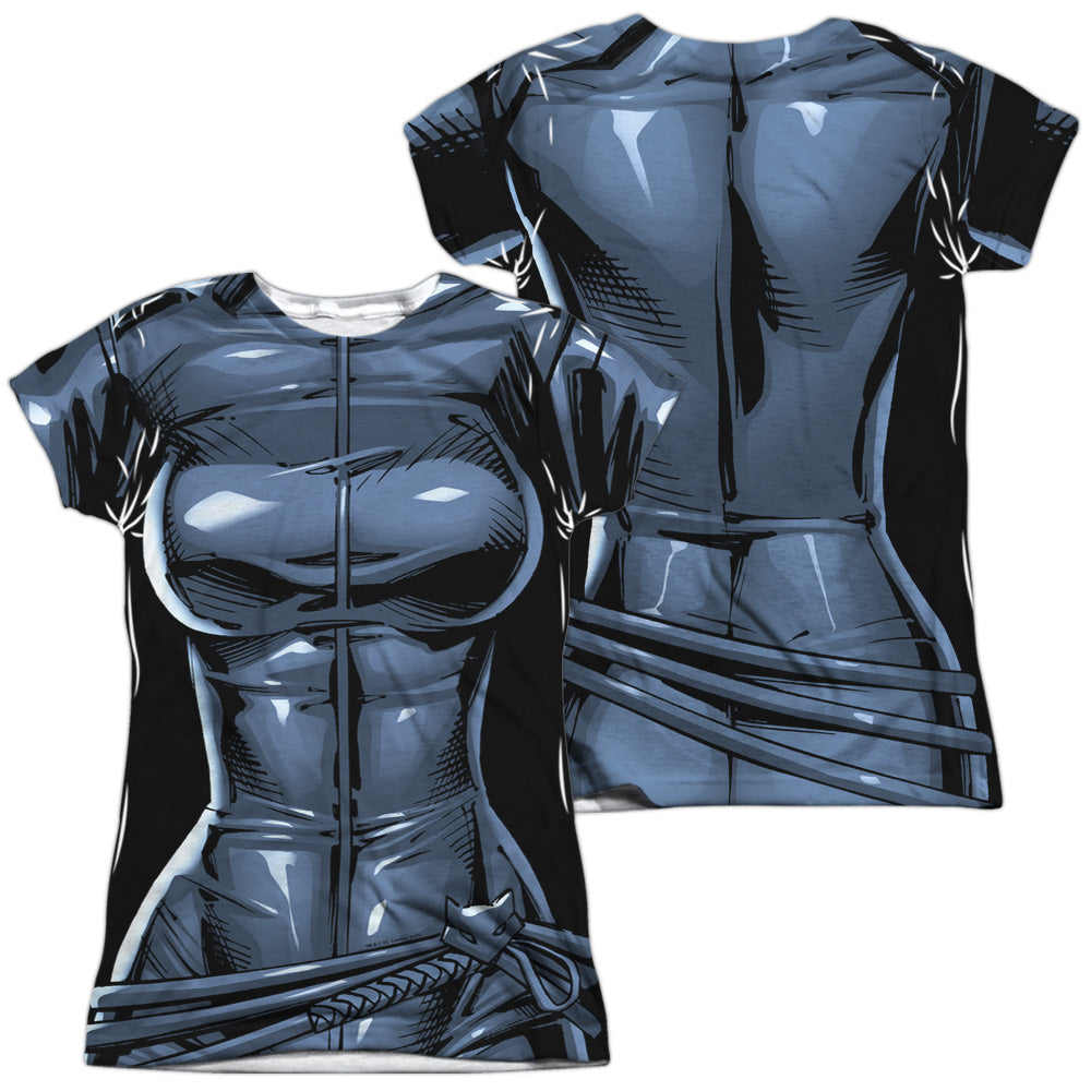 Batman - Catwoman Uniform (Front - Back Print) S/S Junior 100% Poly Crew