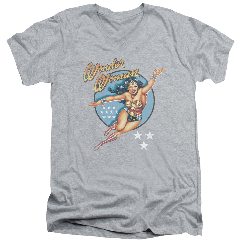 Dco - Wonder Woman Vintage Short Sleeve Adult V Neck