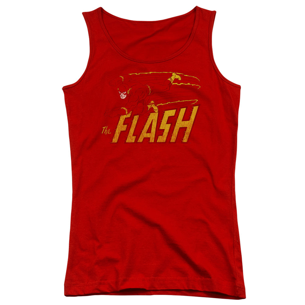 Dc - Flash Speed Distressed Juniors Tank Top