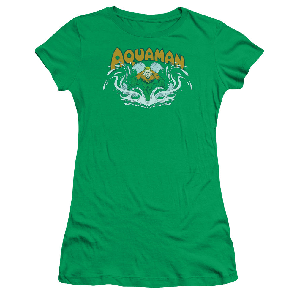 Dc - Aquaman Splash Short Sleeve Junior Sheer