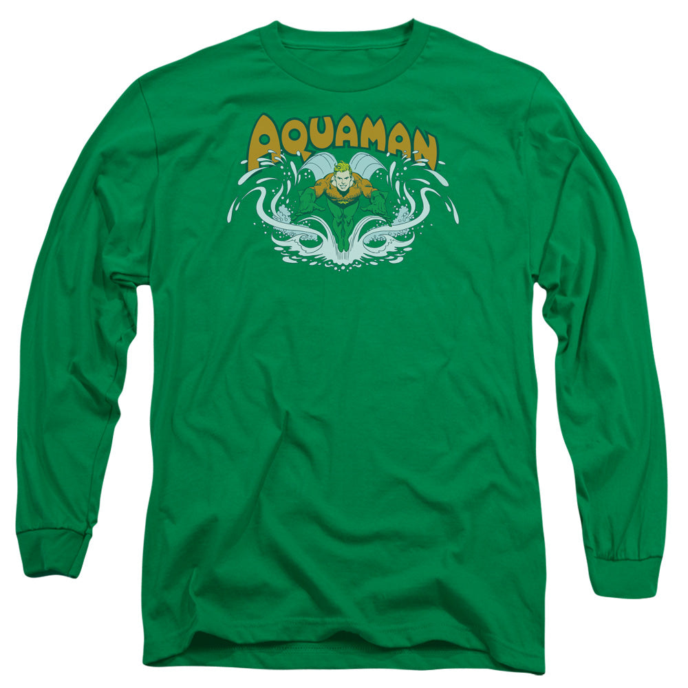 Dc - Aquaman Splash Long Sleeve Adult 18/1