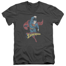 Load image into Gallery viewer, Dco - Desaturated Superman Short Sleeve Adult V Neck
