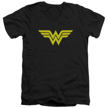 Load image into Gallery viewer, Wonder Woman Logo Short Sleeve Adult V Neck
