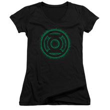 Load image into Gallery viewer, Green Lantern - Green Flame Logo Junior V Neck
