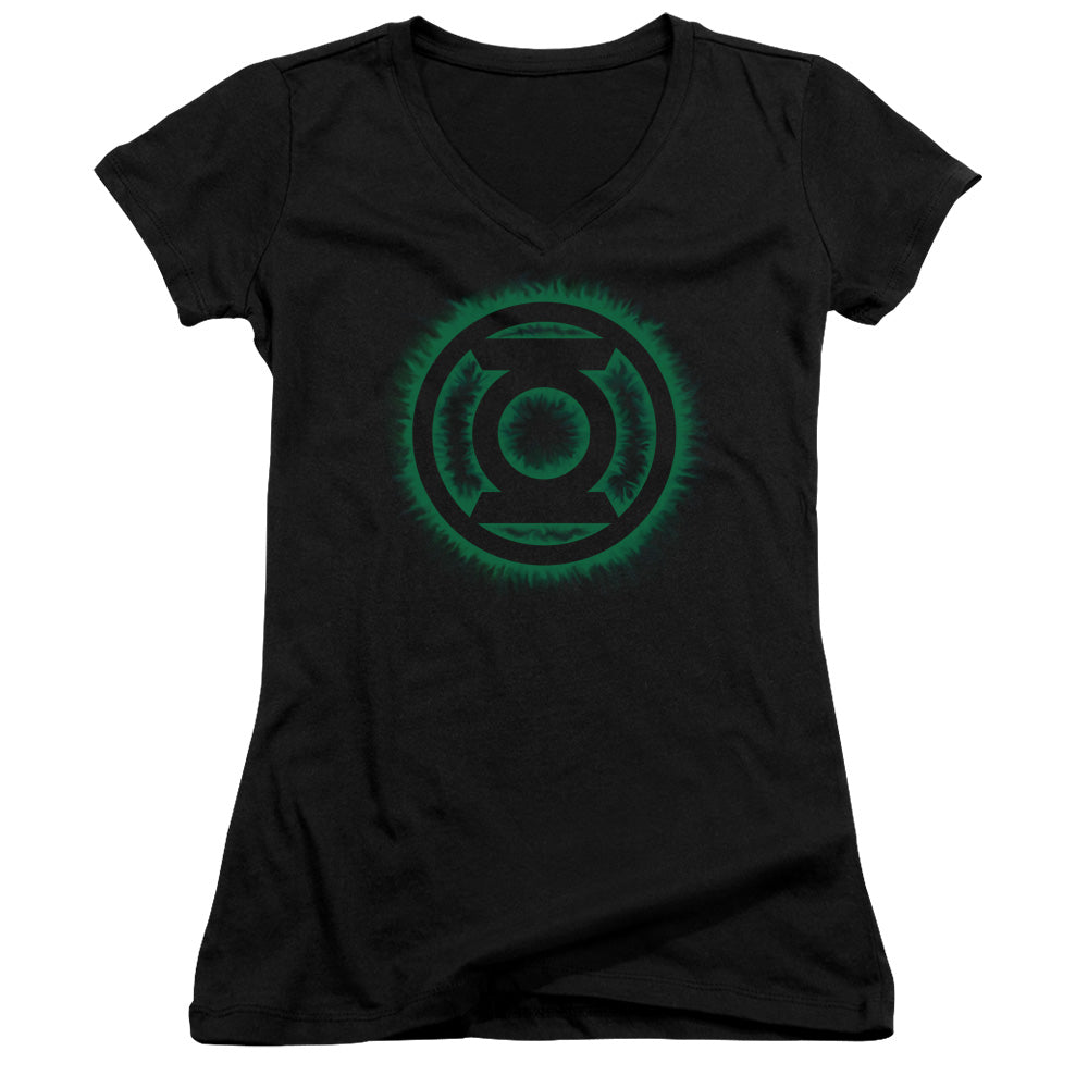 Green Lantern - Green Flame Logo Junior V Neck