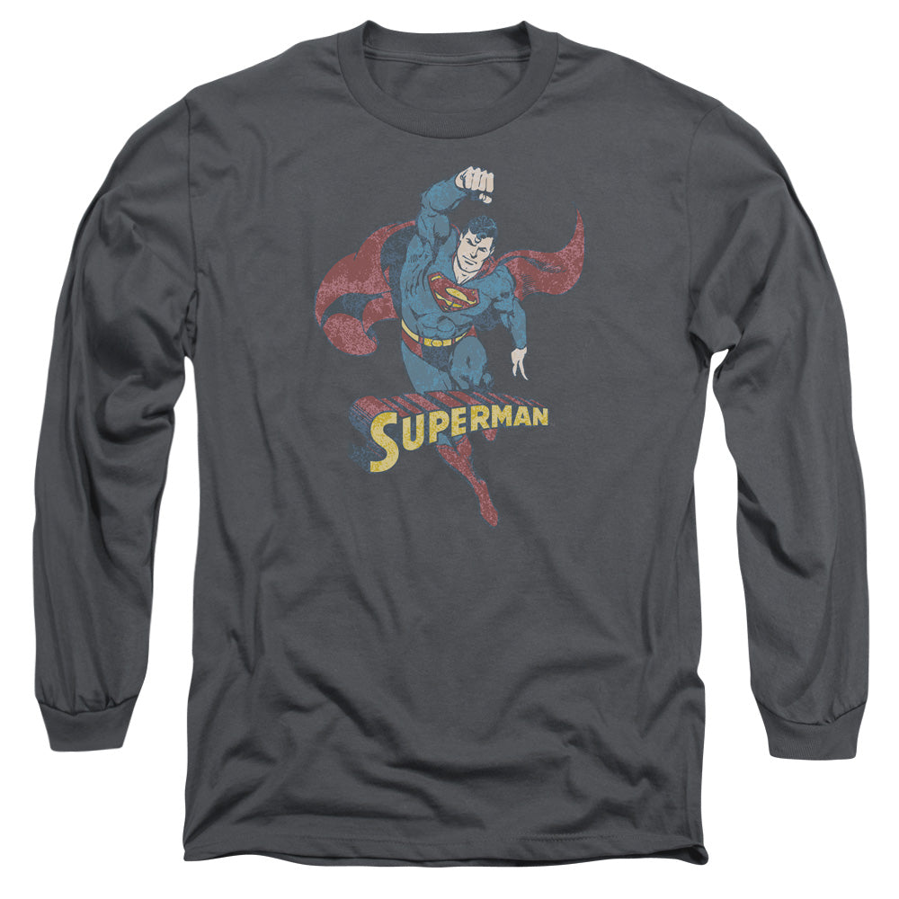 Dco - Desaturated Superman Long Sleeve Adult 18/1